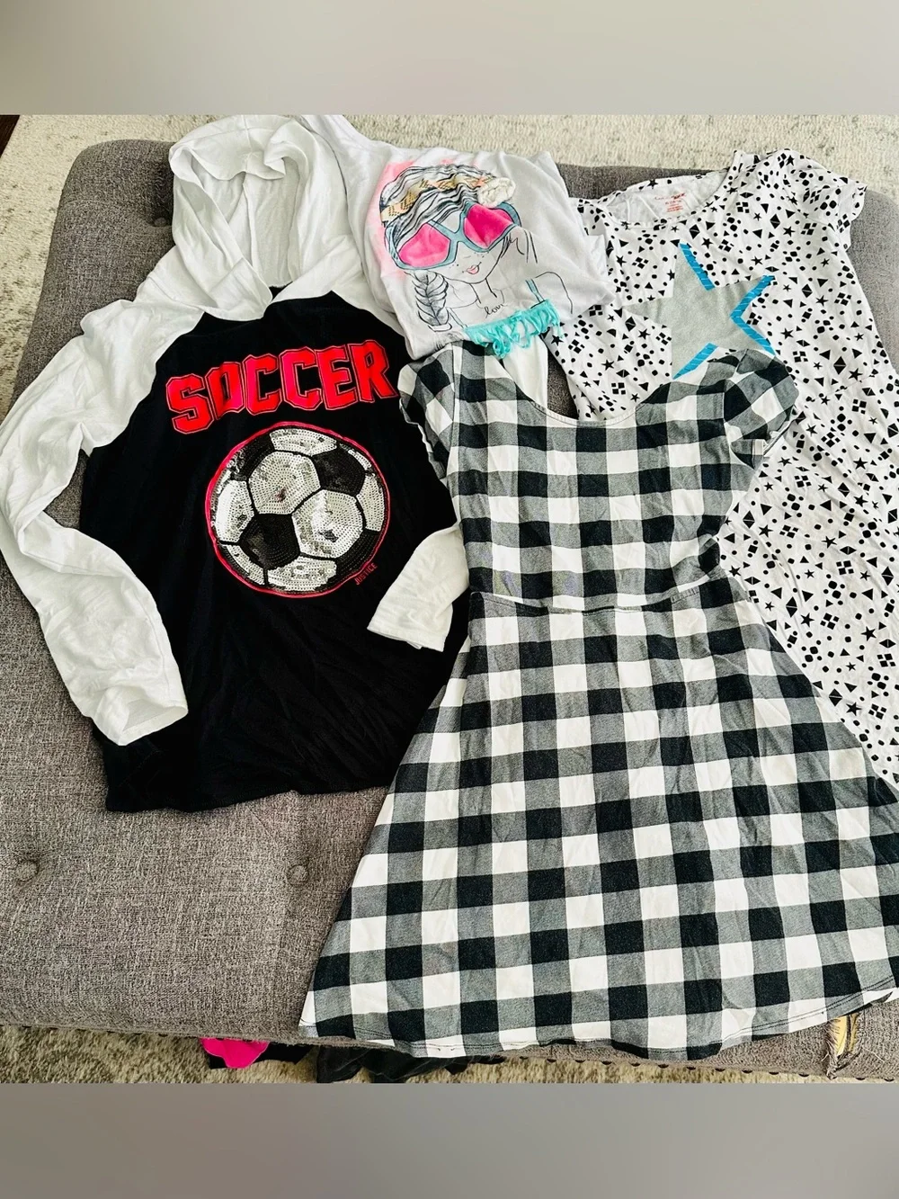 Lot of 4 Girls Dresses & Tops